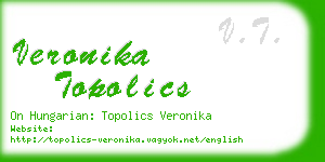 veronika topolics business card